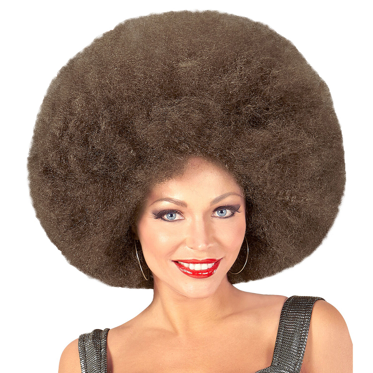 NEU Percke Riesenafro, braun Bild 2