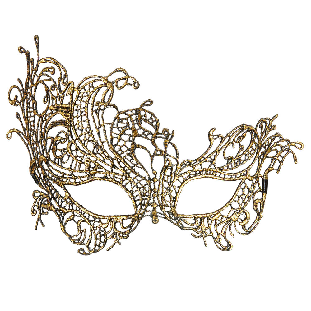 Maske Barock aus Spitze, gold