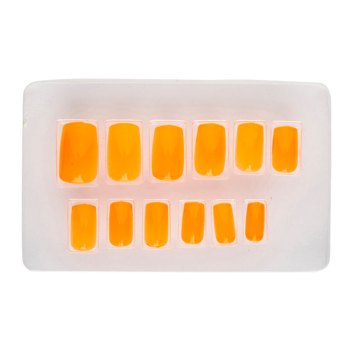 Fingerngel, orange, 12teilig, selbstklebend