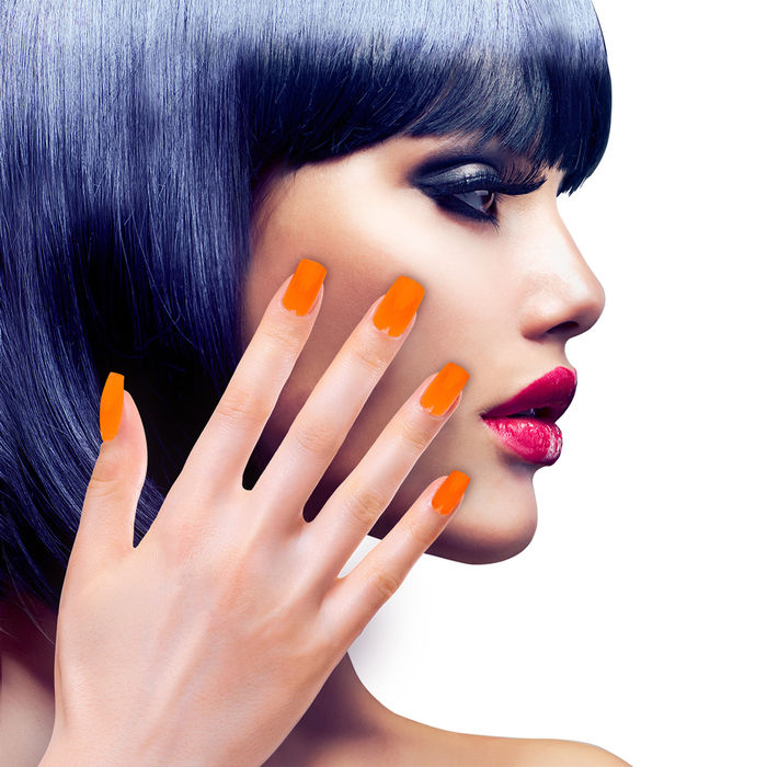 Fingerngel, orange, 12teilig, selbstklebend Bild 2