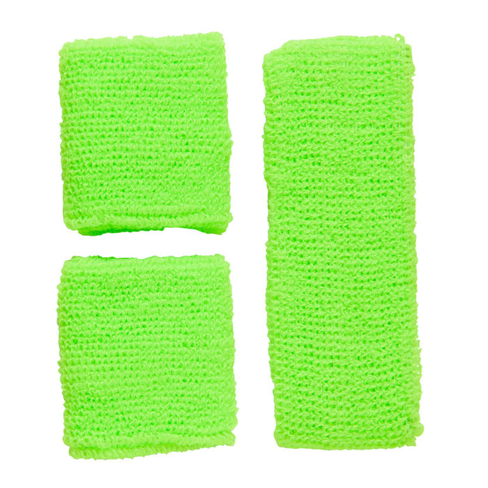 Schweibnder mit Stirnband, Frottee, grn