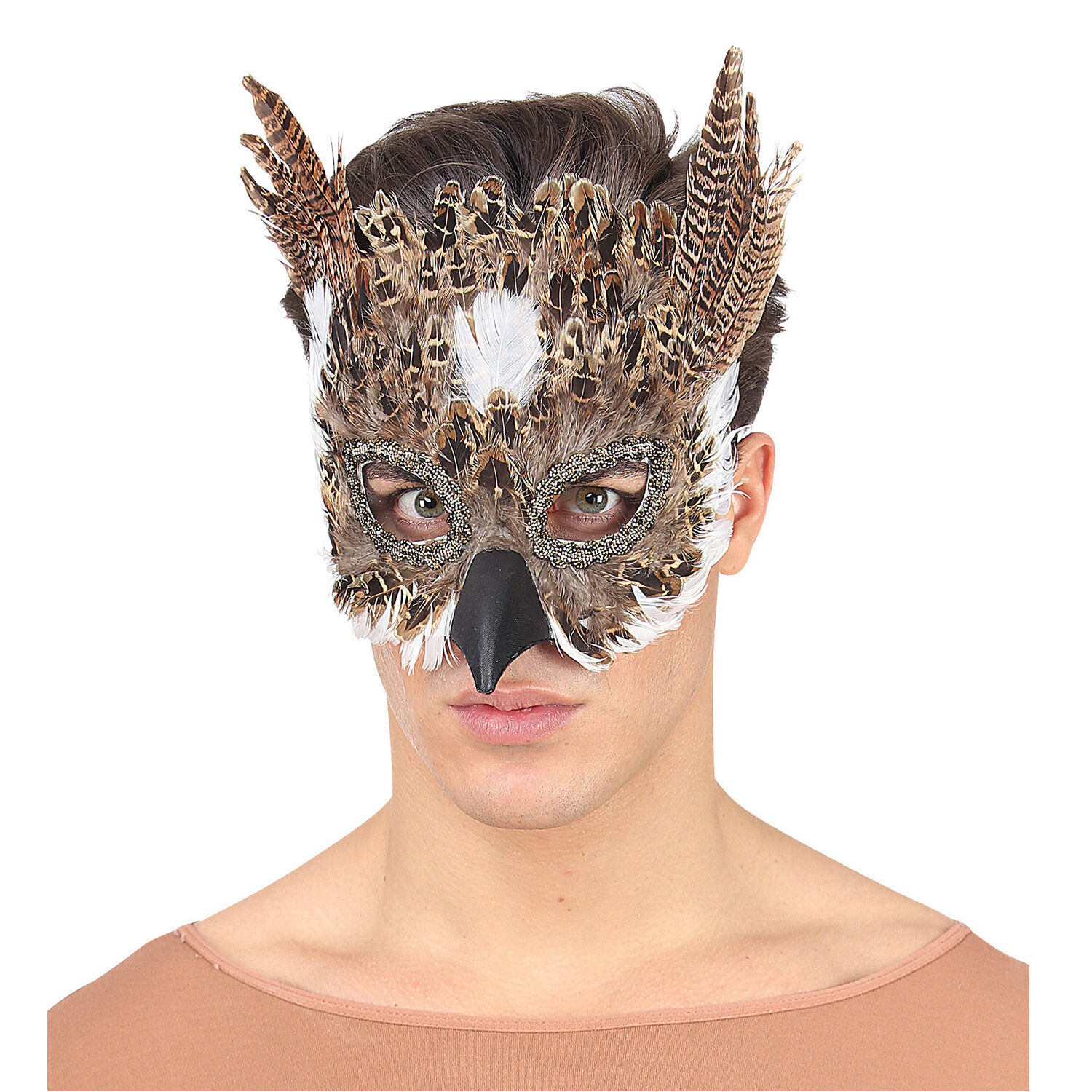 NEU Maske Eule, aus Federn Bild 4