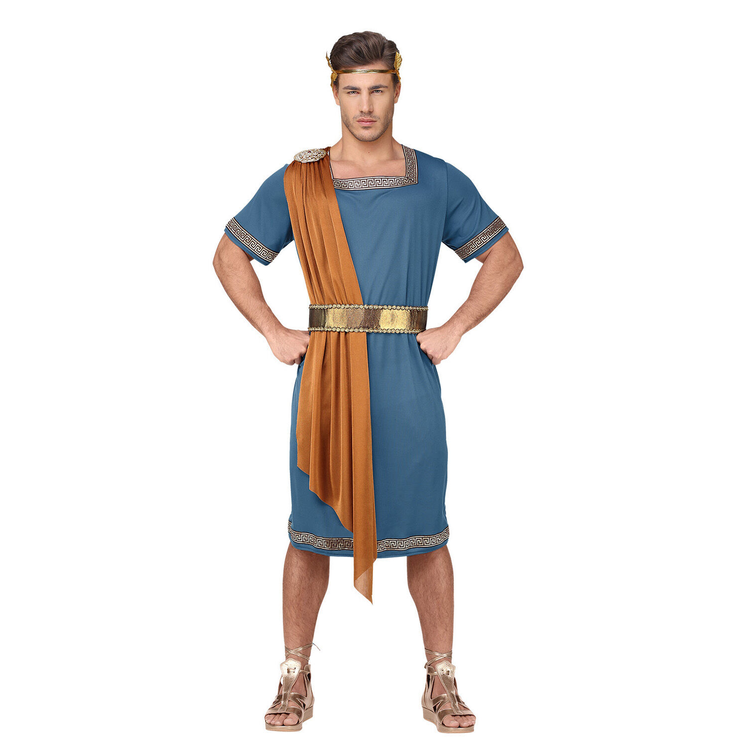 NEU Herren-Kostm rmischer Imperator, Tunika mit Schrpe, Grtel, Lorbeerkranz, Gr. S