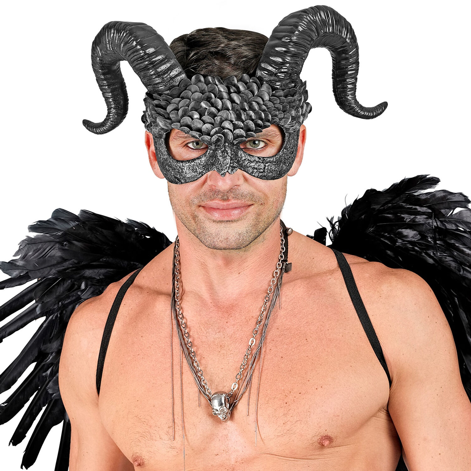 NEU Halloween-Maske schwarzer Dmon Bild 2