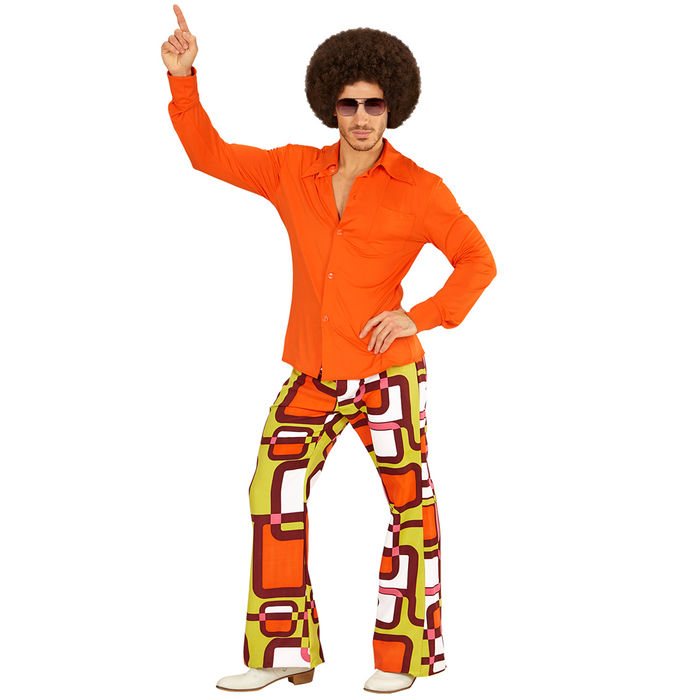 Herren-Kostüm Hemd, orange, Gr. S-M