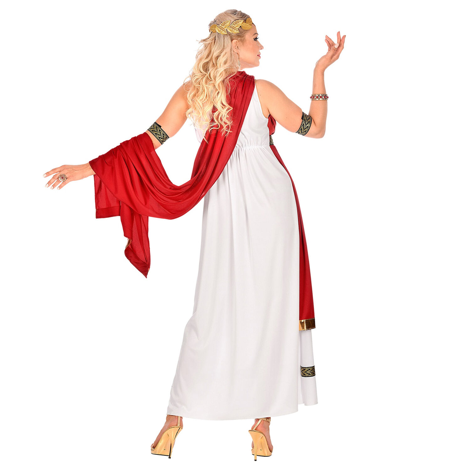 NEU Damen-Kostüm Römische Kaiserin, Kleid mit Umhang, Armbändern und Lorbeerkranz, Gr. S Bild 3