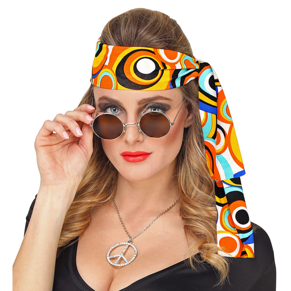 Haarband 70er-Hippie, bunt Bild 2