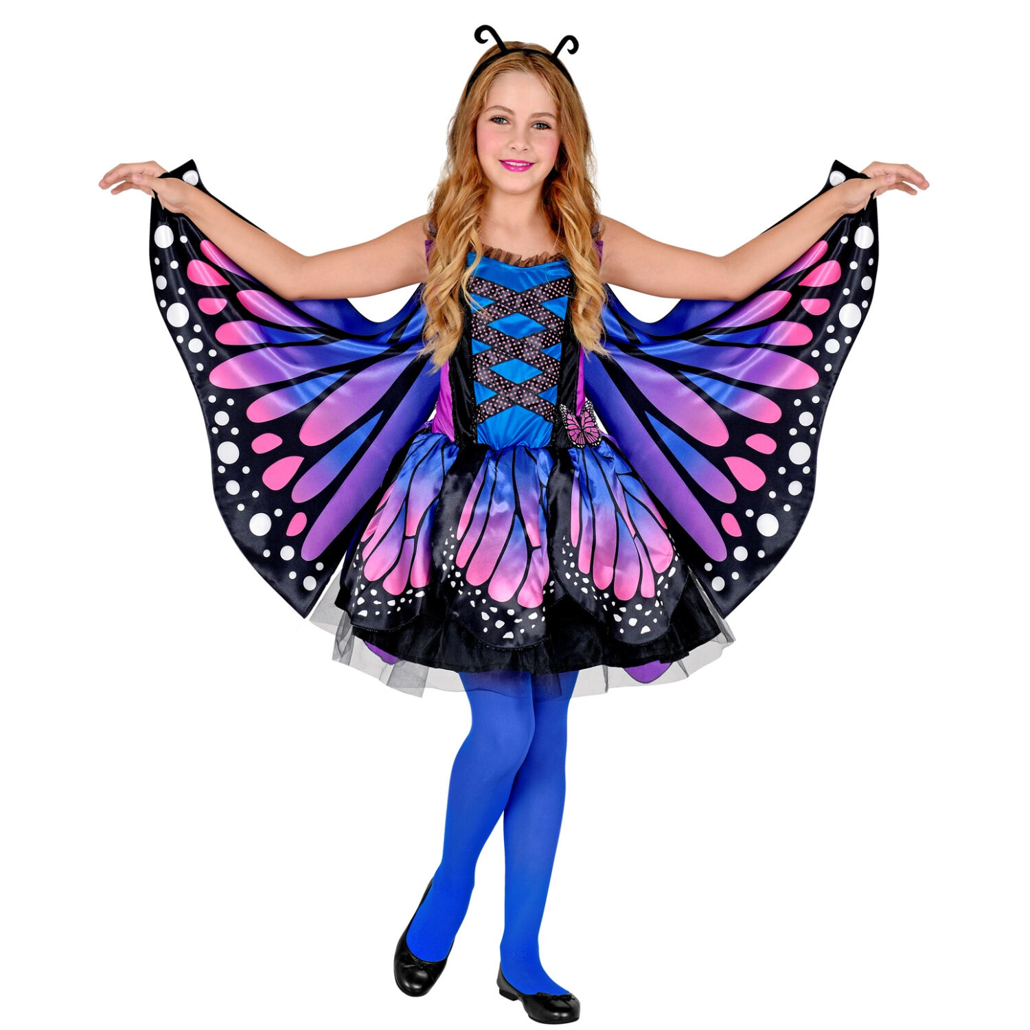 NEU Kinder-Kostüm Schmetterling, Kleid mit Tutu, Flügel, Haarreif, Gr. 116