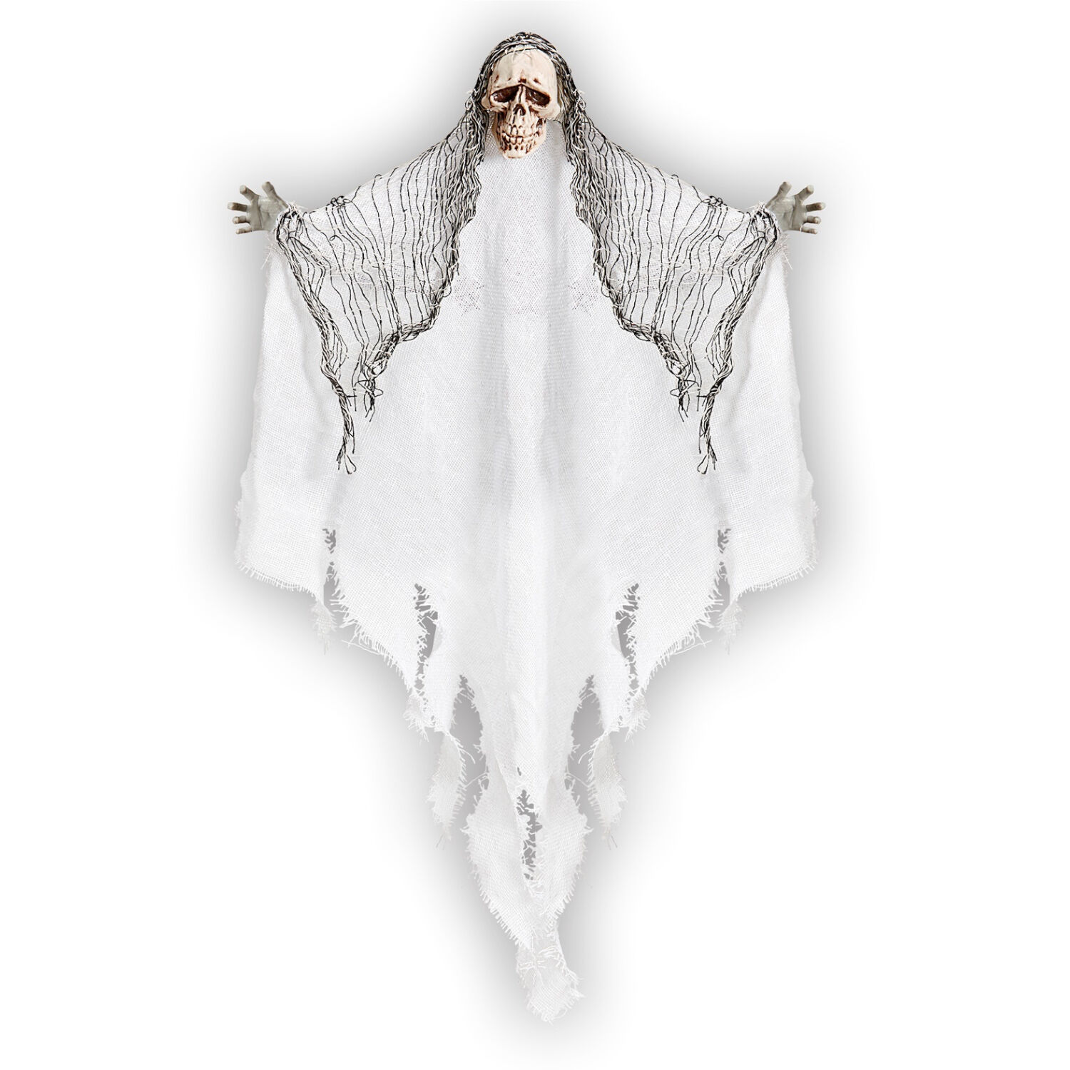 NEU Halloween-Deko-Figur Sensenmann, ca. 61 cm, Wei
