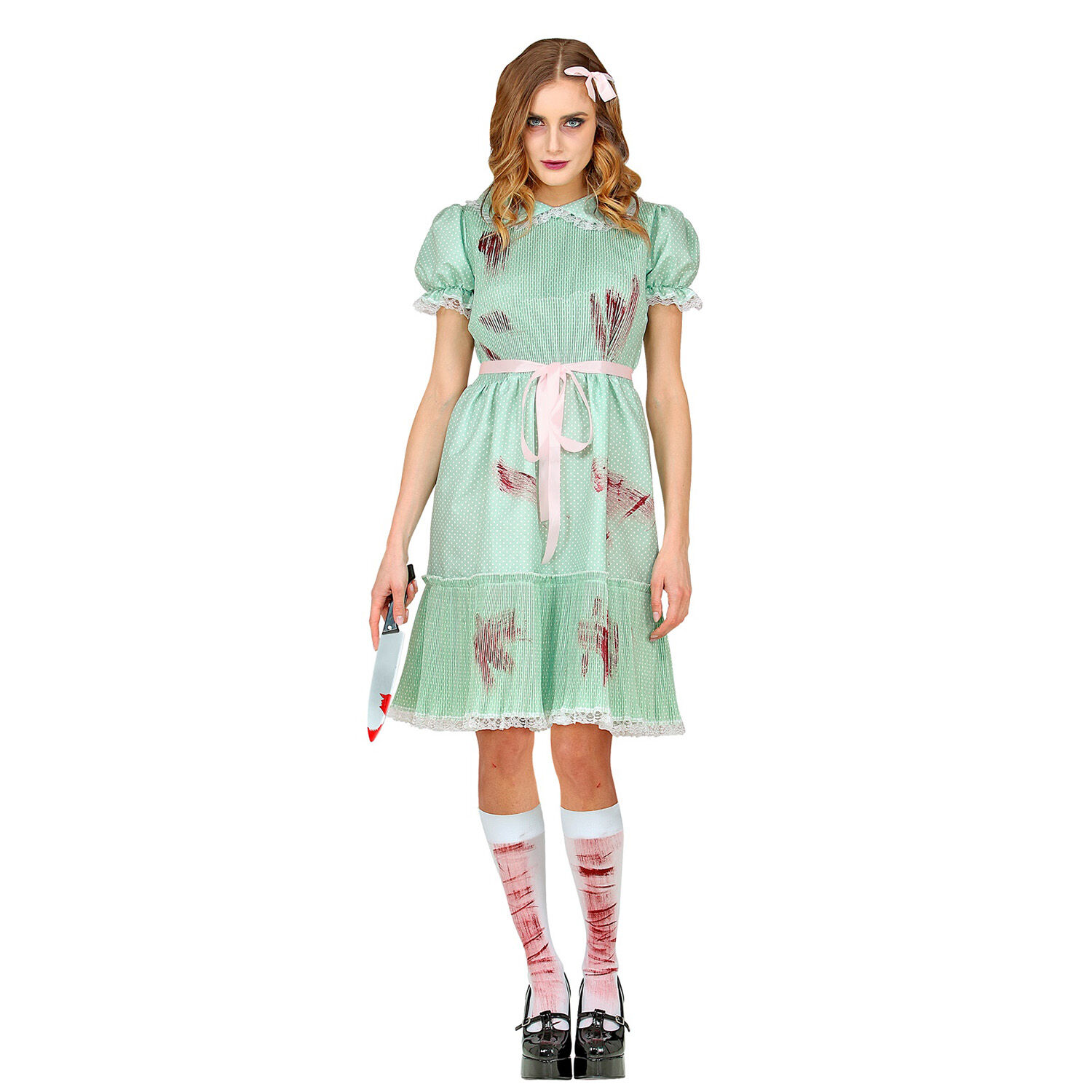 NEU Damen-Kostm Killerpuppe, mit Kleid, Grtel und Strmpfen, Gr. S