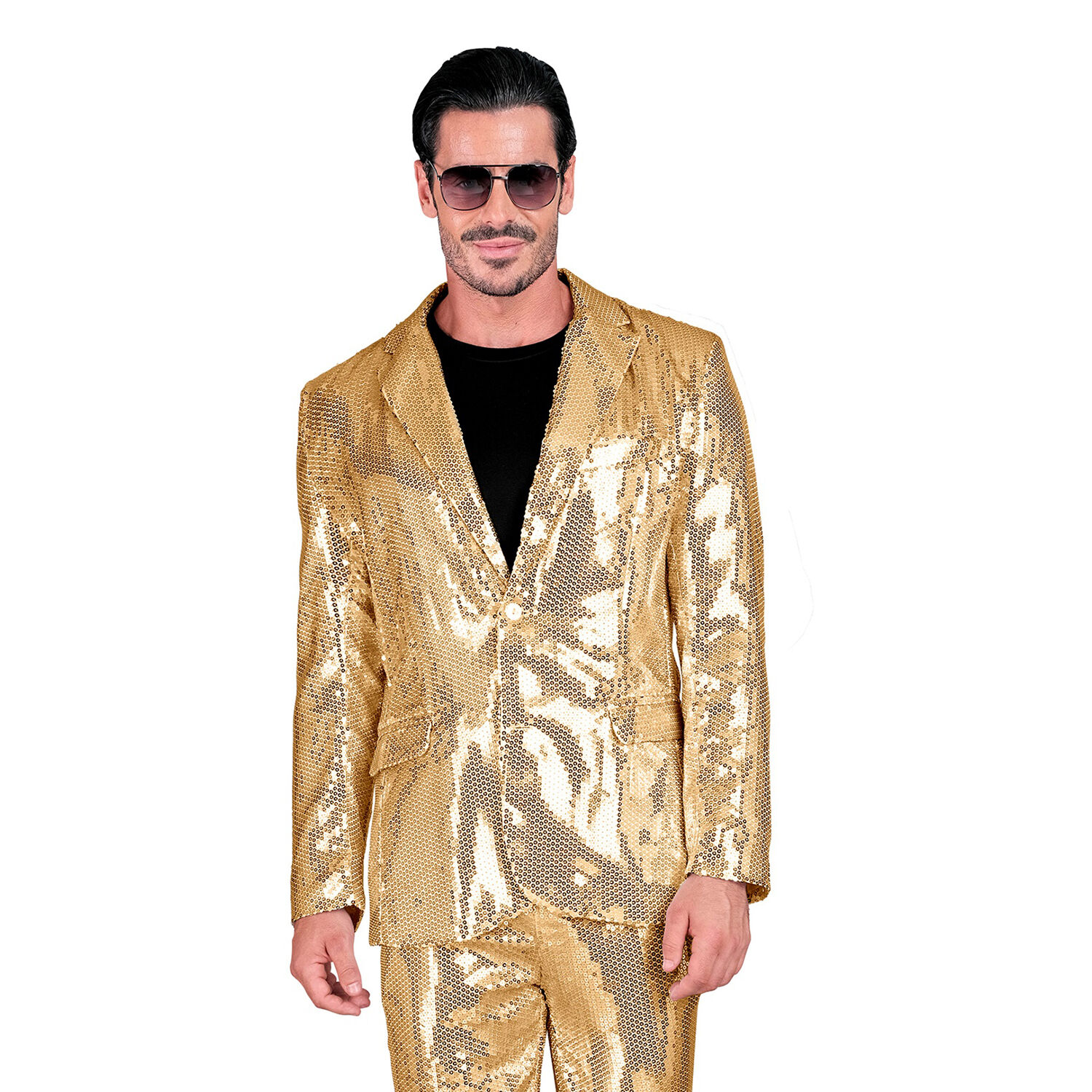 NEU Herren-Kostm Pailletten-Jacke gold, Gr. S Bild 3