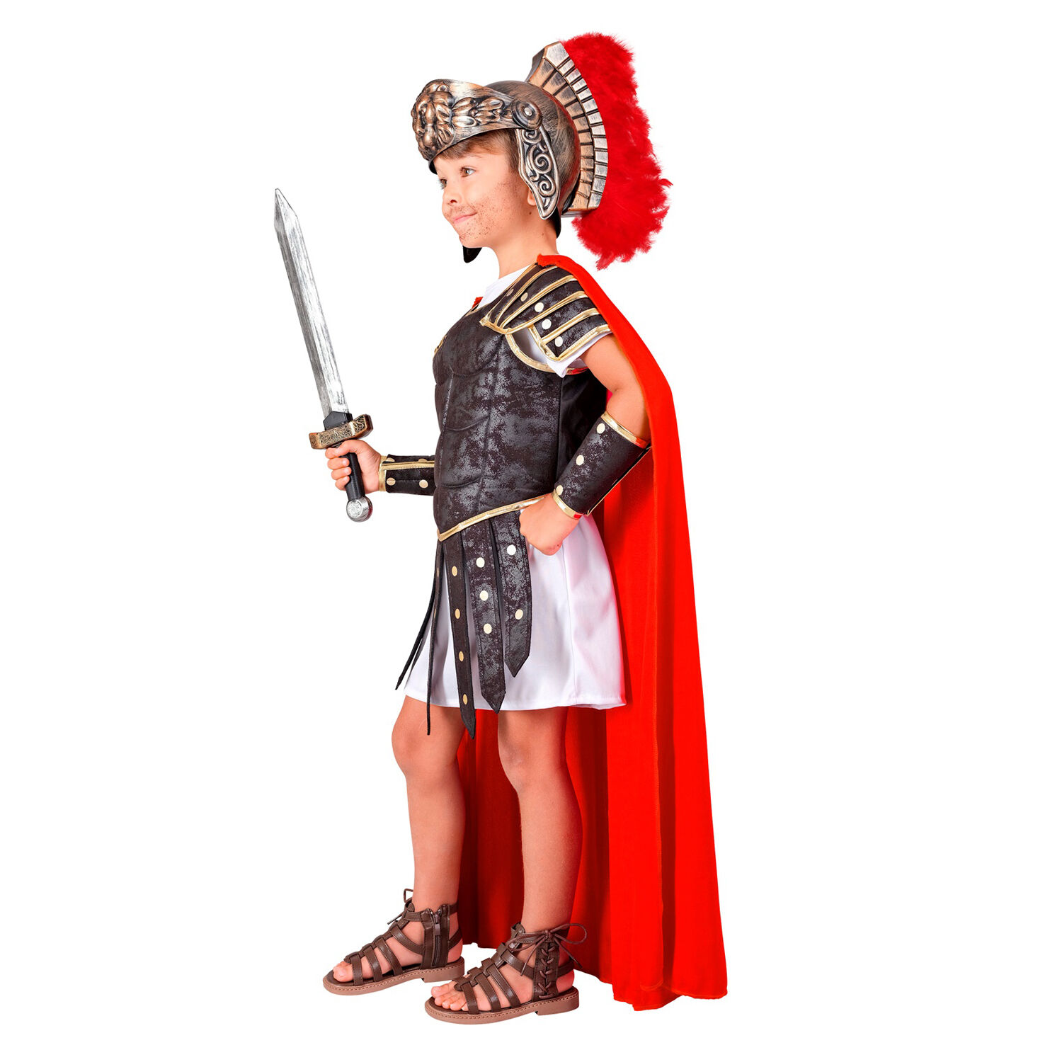 NEU Kinder-Kostm rmischer Centurio, Tunika mit Rstung, Umhang und Armschoner, Gr. 116 Bild 2