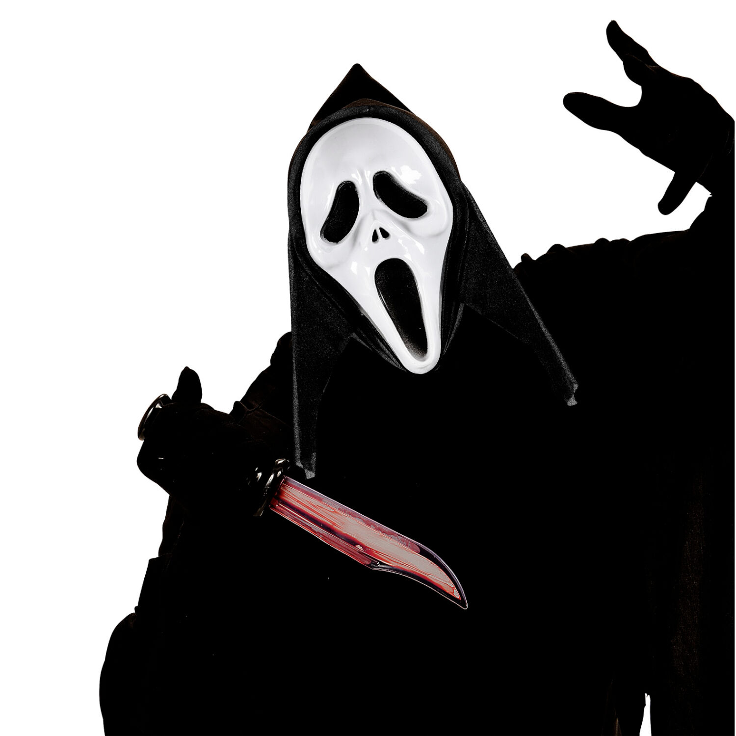 Halloween Maske mit Kapuze Screaming Ghost Bild 2