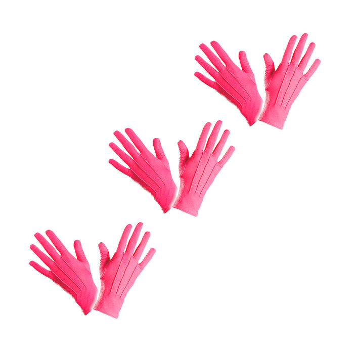 Handschuhe, pink, one size, 12 Stck