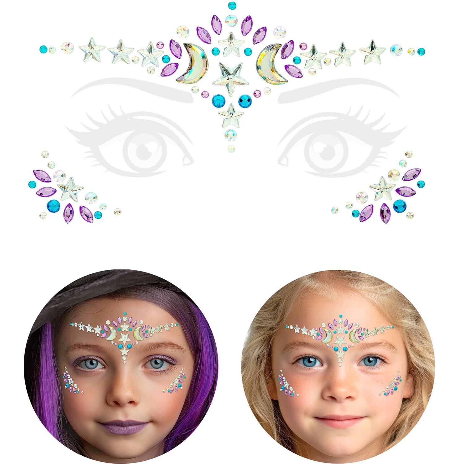 Glitzersteine f�rs Gesicht, Hexe Bild 4