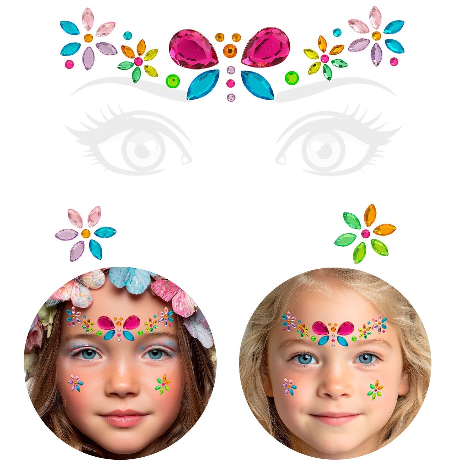Glitzersteine f�rs Gesicht, Schmetterling Bild 4