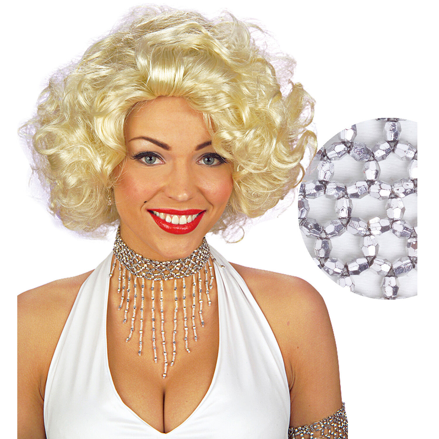 NEU Collier Halskette mit Perlen, silber