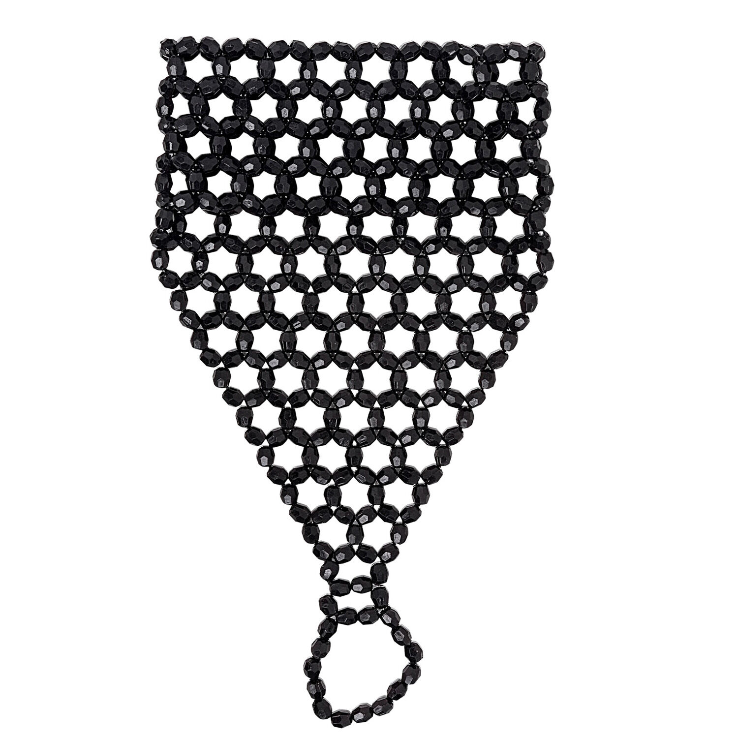 NEU Charleston Perlen-Armband, schwarz