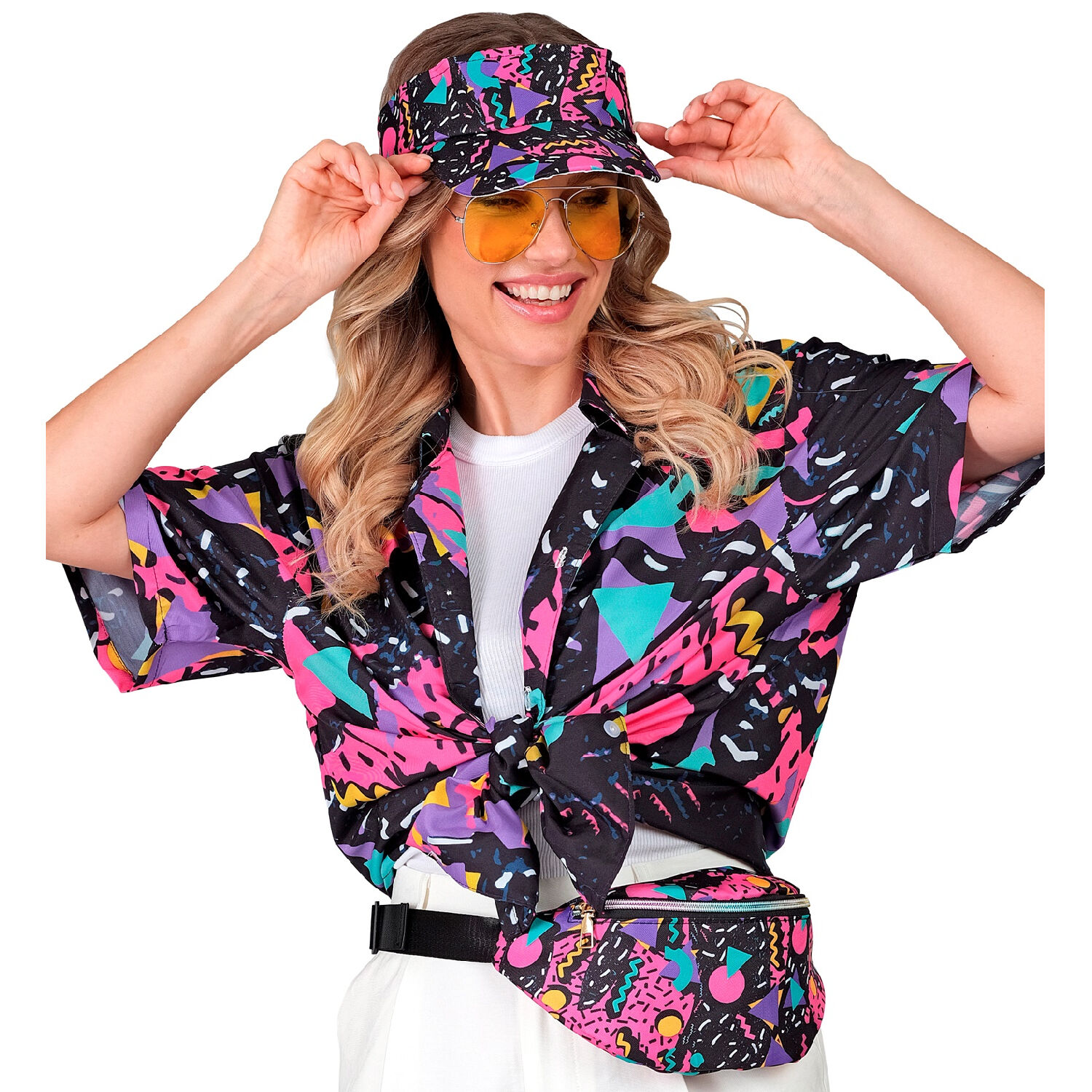 NEU Accessoire-Set 80s Funky Fashion, Schirmmtze und Bauchtasche Bild 3