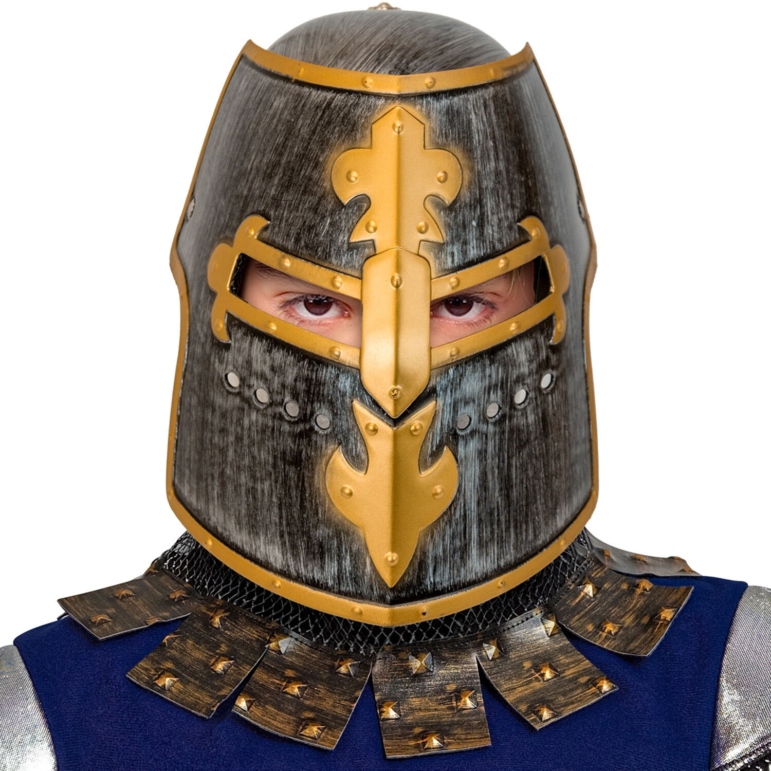 NEU Kinder-Ritter-Helm mit klappbarem Visier Bild 3