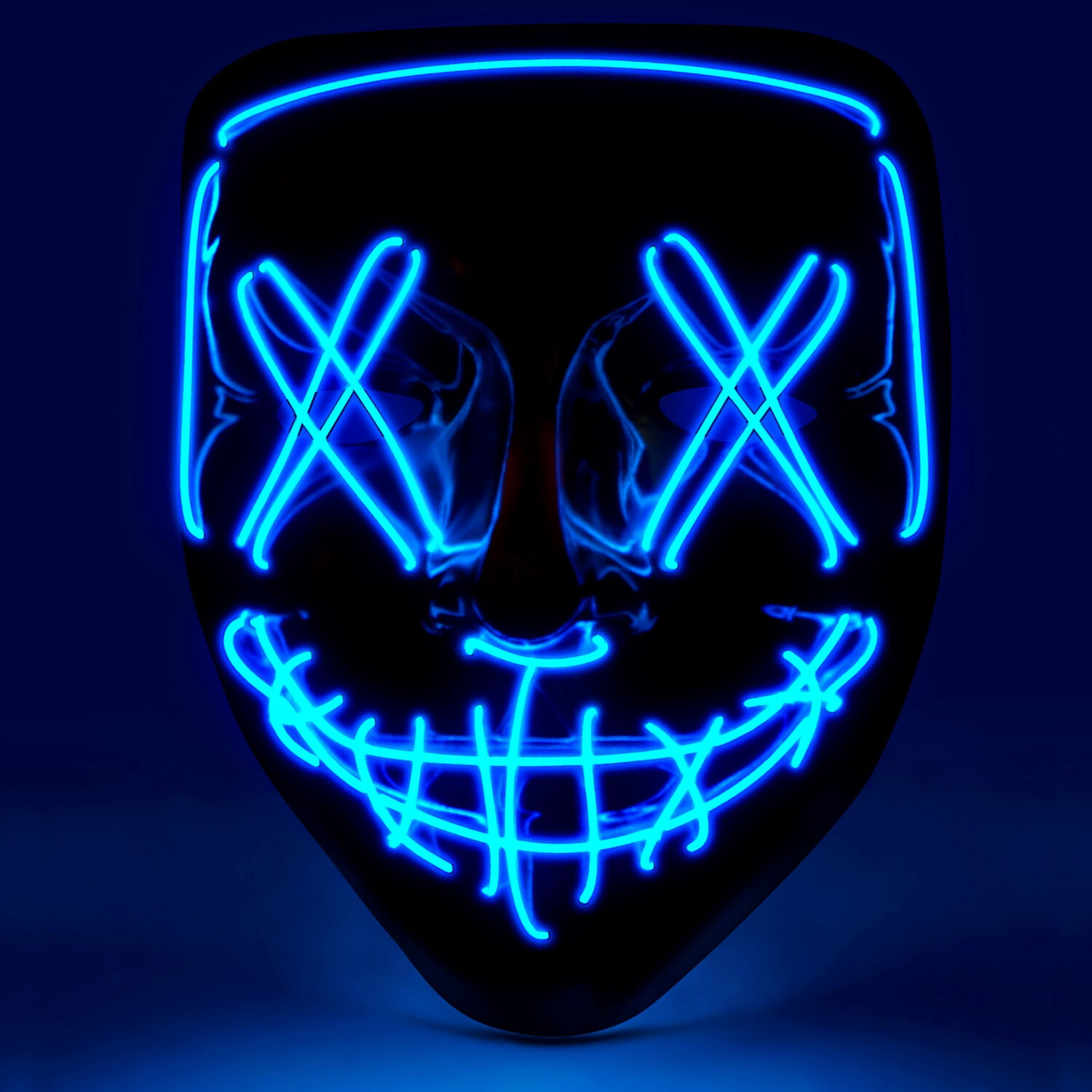 NEU LED-Maske Halloween blau, grenverstellbar
