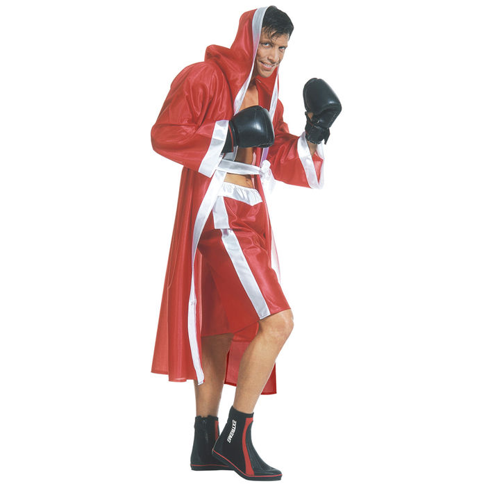 Herren-Kostüm Boxer, rot, Einheitsgröße