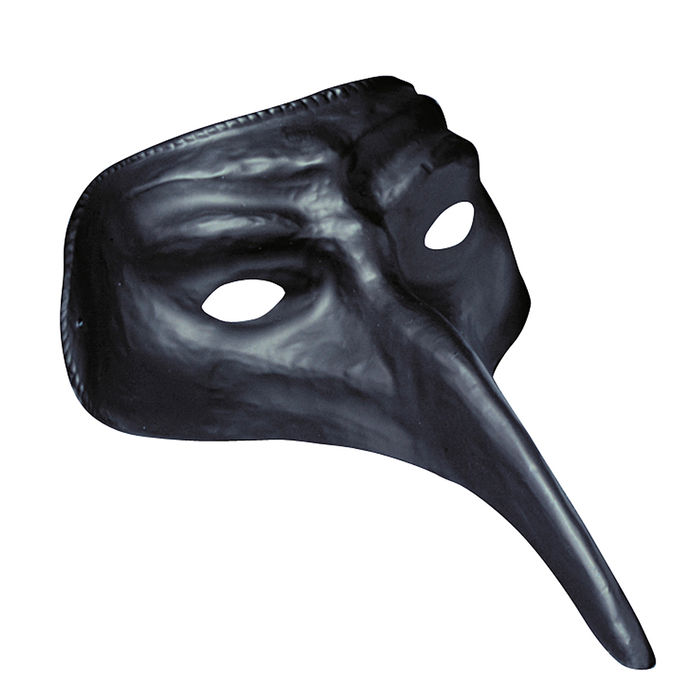Venezianische Maske, schwarz, aus Plastik