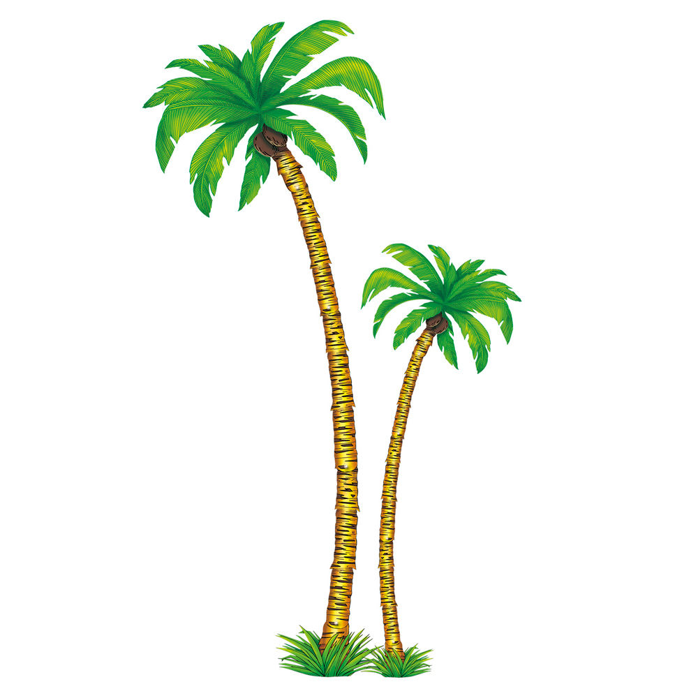 Deko-Set Palmen, 180 und 166 cm, 2 Stck