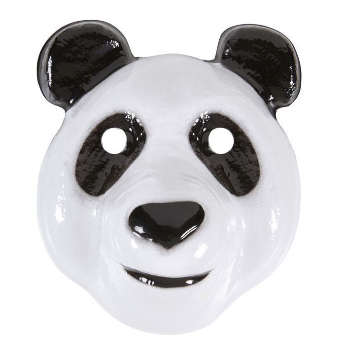 SALE Maske Panda aus PVC, weiß