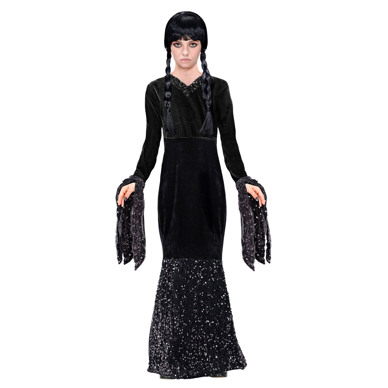 NEU Kinder-Kostm Schwarzes Halloweenkleid, Gr. 116 Bild 2