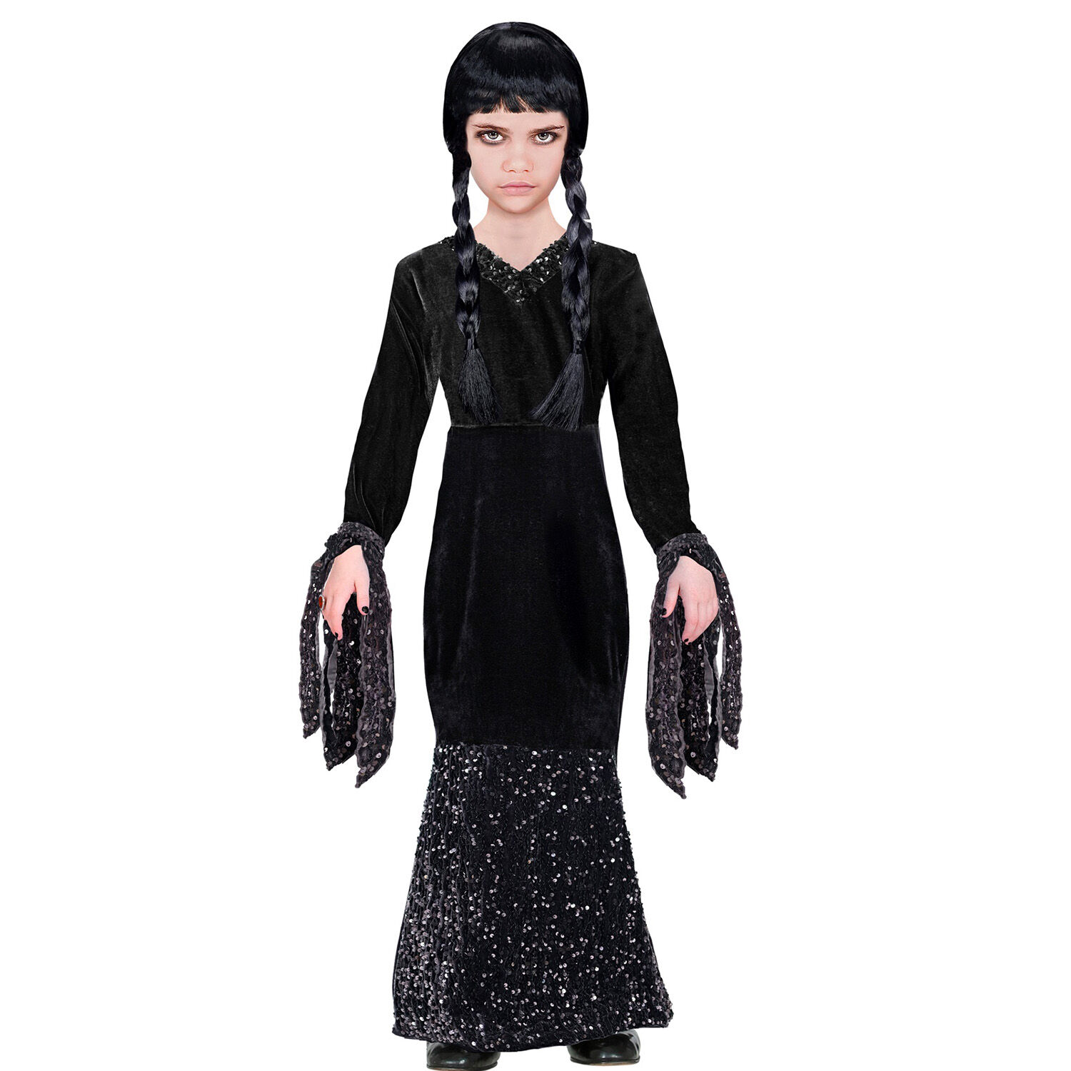 NEU Kinder-Kostm Schwarzes Halloweenkleid, Gr. 116 Bild 3