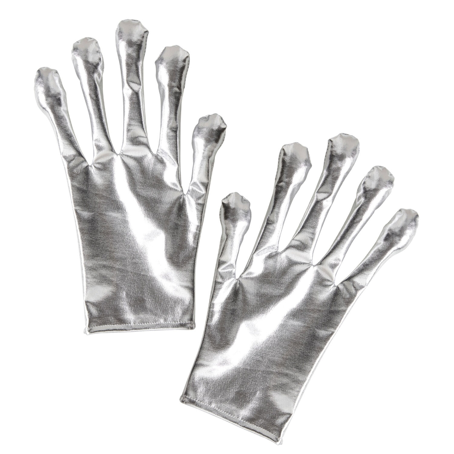 Handschuhe Alien, silber mit langen dicken Fingern