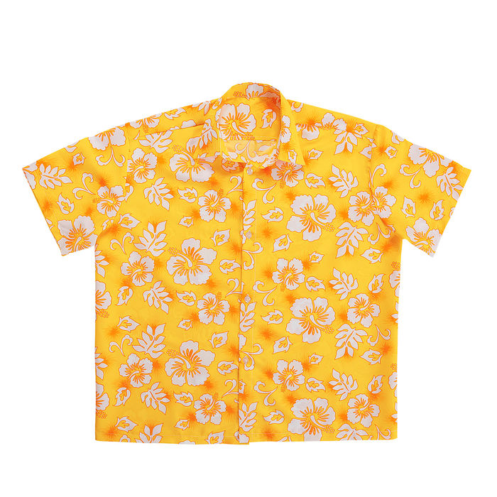 Herren-Kostüm Hawaiihemd, gelb, Gr. M-L
