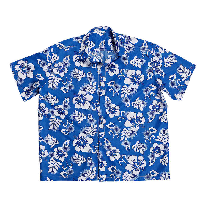 Herren-Kostüm Hawaiihemd, blau, Gr. M-L