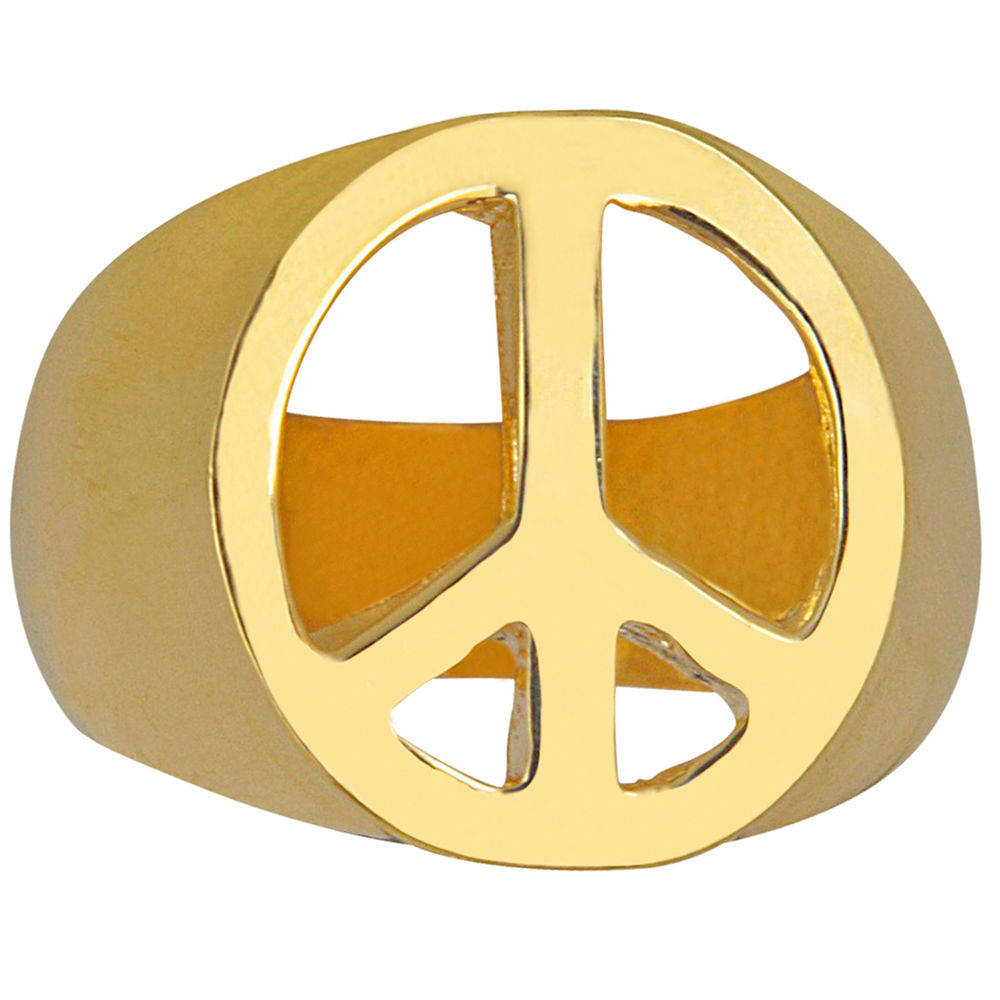 Ring Peace-Symbol, gold