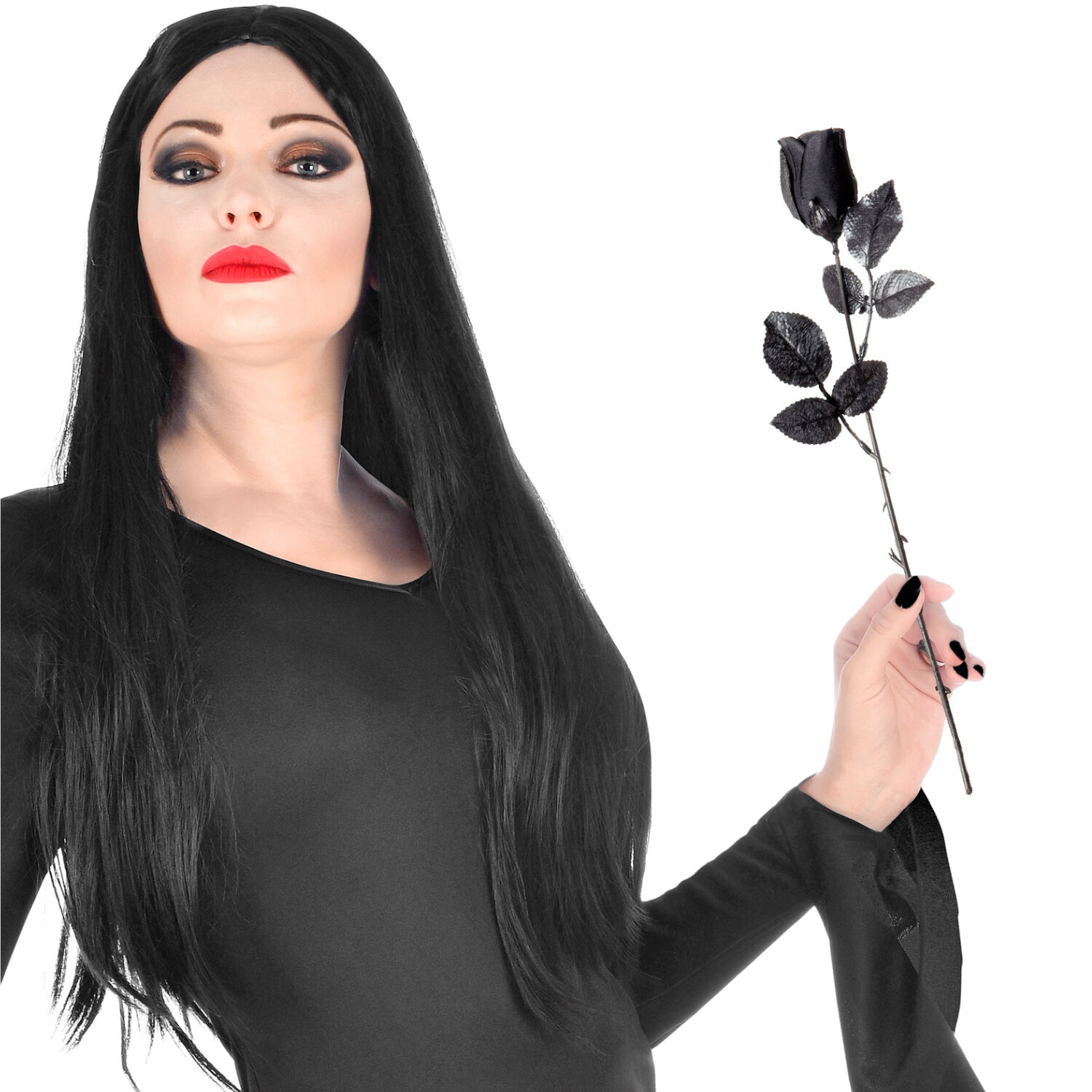 Schwarze Rose, 44 cm Bild 2