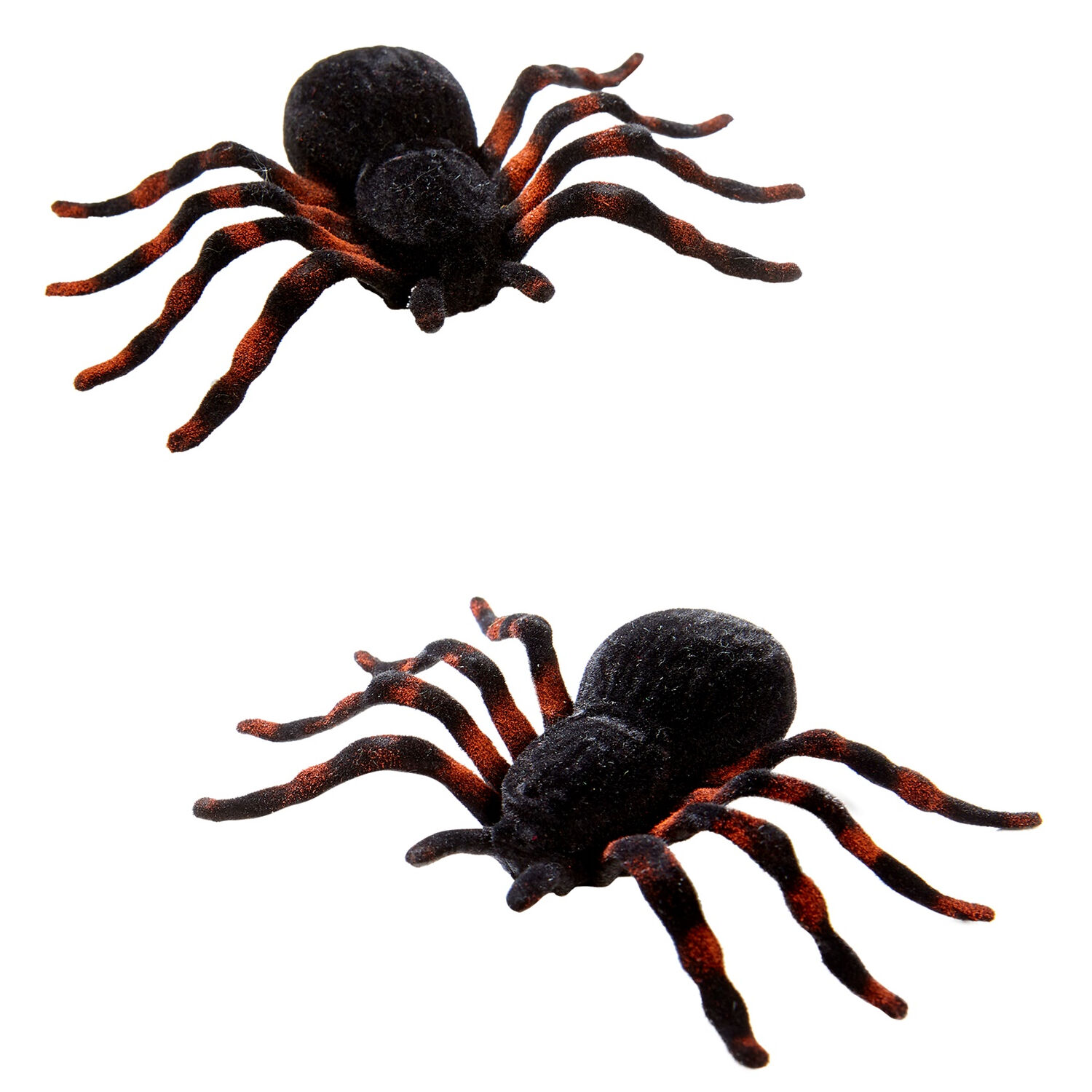 Deko Spinnen, beflockte Taranteln, 10 cm, 2 Stck Bild 2