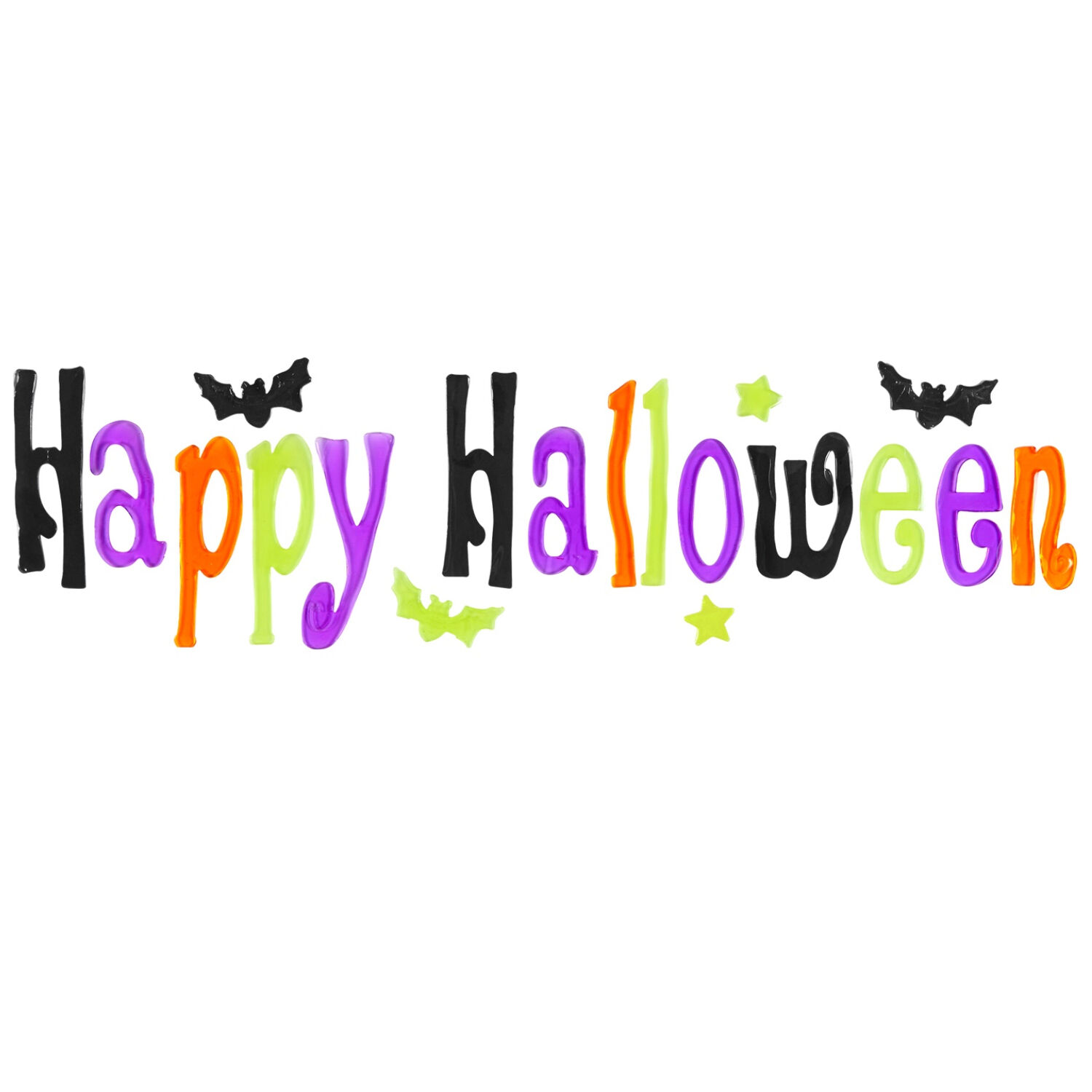 NEU Fensterbild Happy Halloween zum Ankleben, 50x15cm