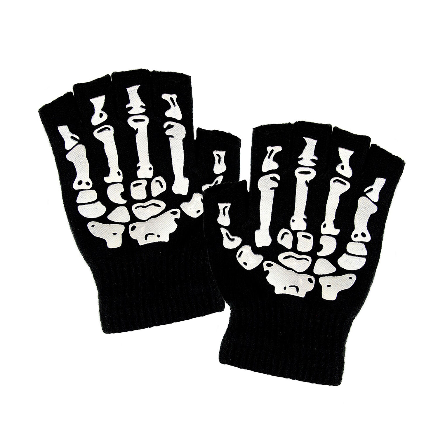 NEU Handschuhe Skelett, fingerlos, Einheitsgre