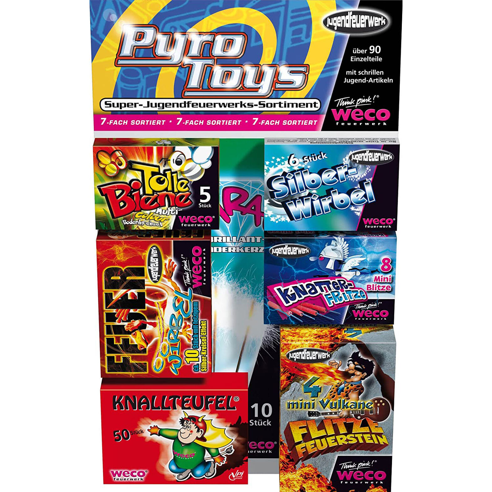 SALE Kinderfeuerwerk Gro-Sortiment Pyro-Toys - Das Original