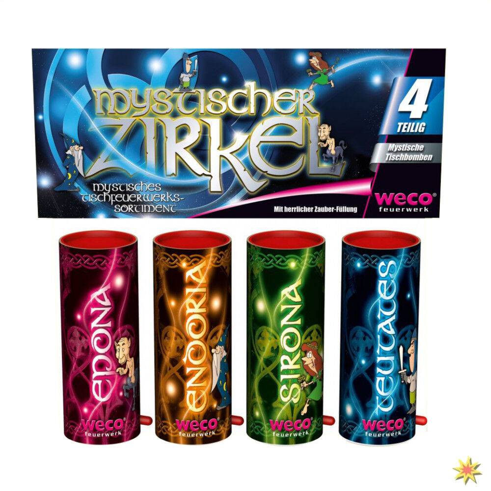NEU Tischfeuerwerk- / Kinderfeuerwerk-Sortiment Mystischer Zirkel - Das Original