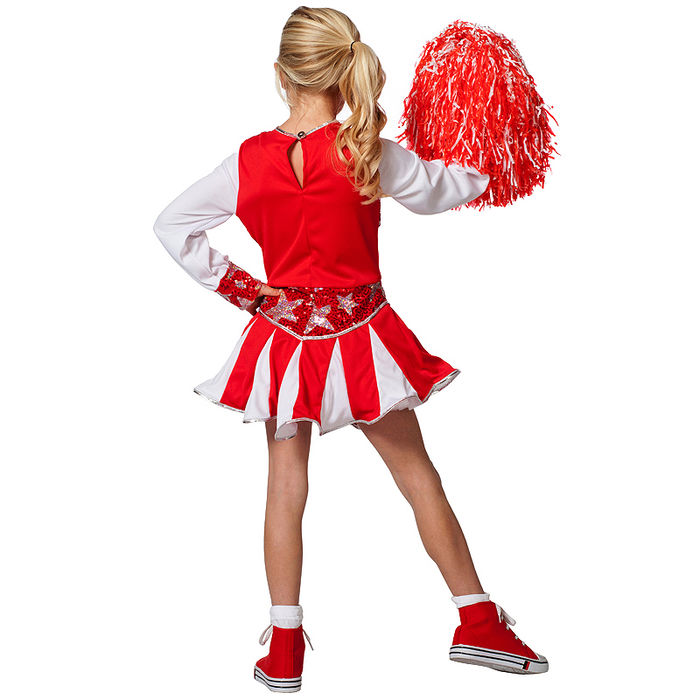 Kinder-Kostm Cheerleader, rot-wei, Gr. 116 Bild 3