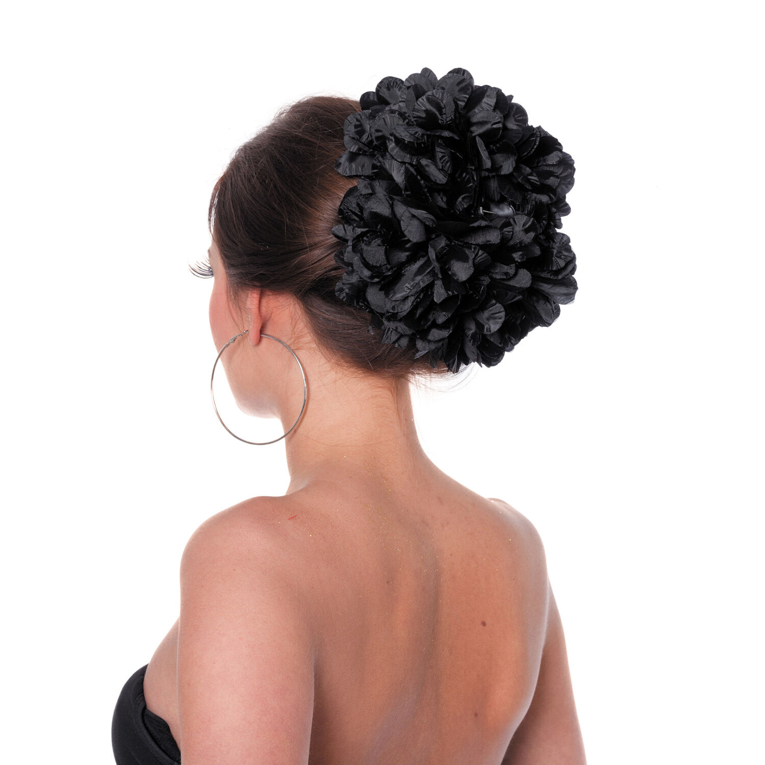 SALE Haarspange mit Chrysantheme, schwarz Bild 2
