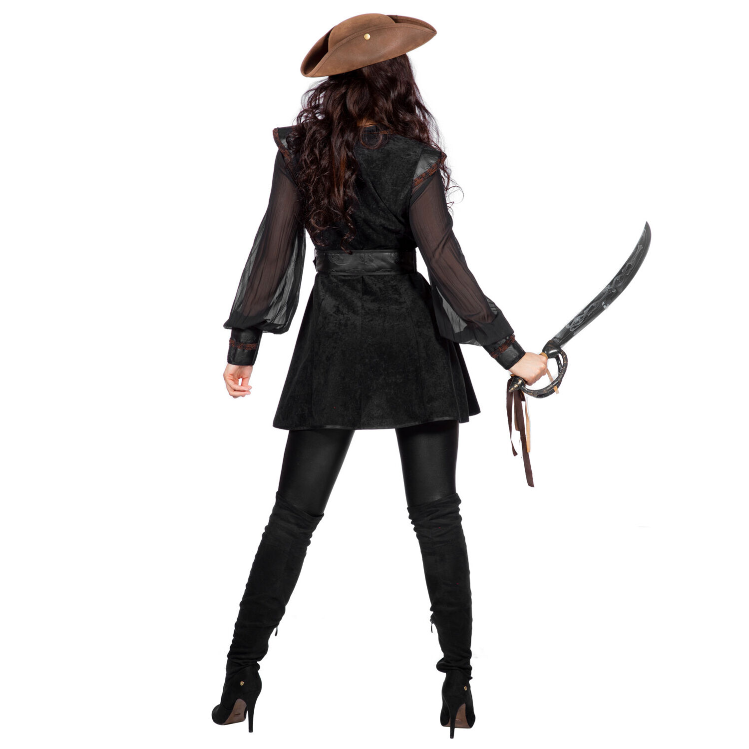 Damen-Kostüm schwarze Piratin / Voodoo Hexe Deluxe, Gr. 36 Bild 3