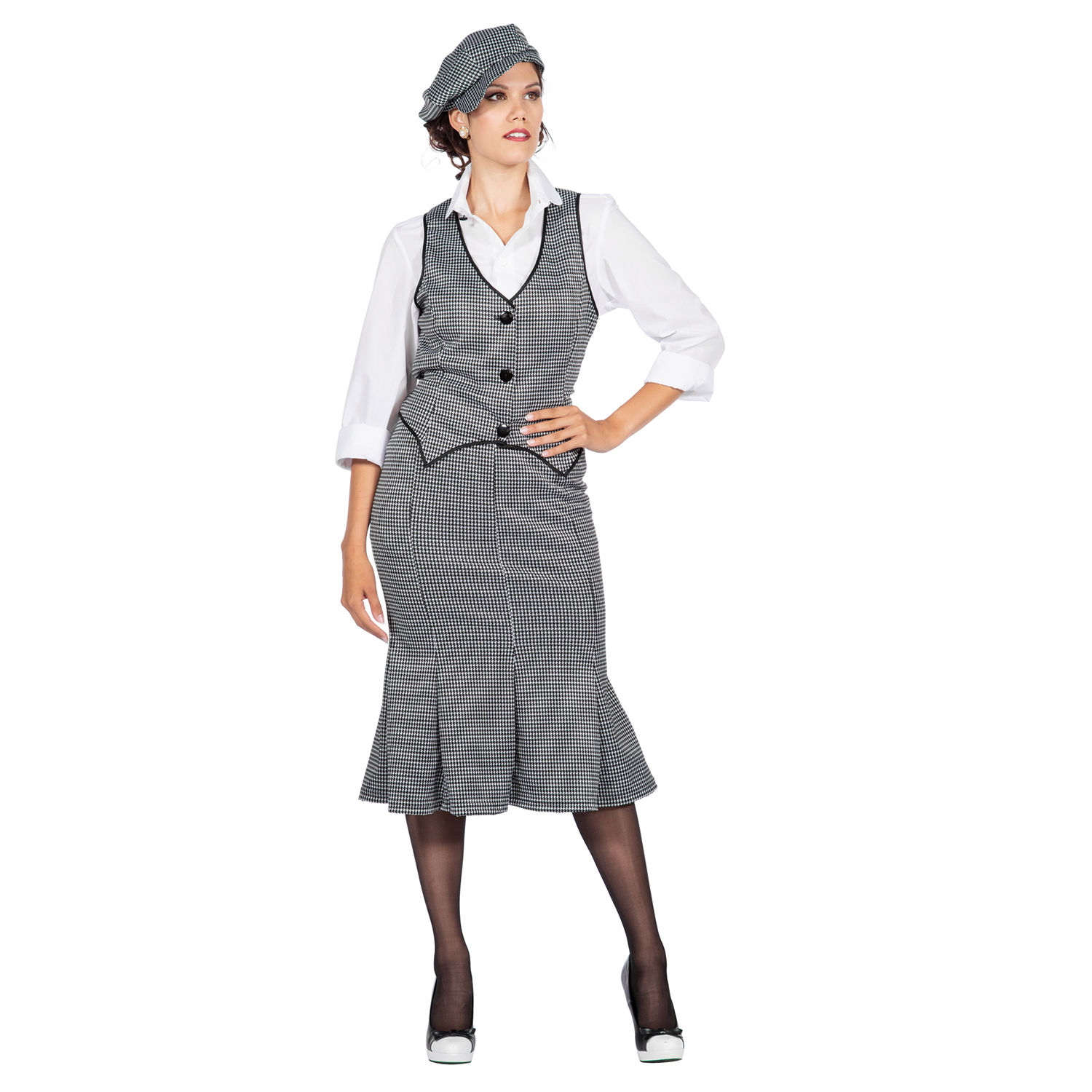 SALE Damen-Kostm 20er Jahre Polly, 3-teilig mit Mtze, Weste & Rock, Gr. 34 Bild 2