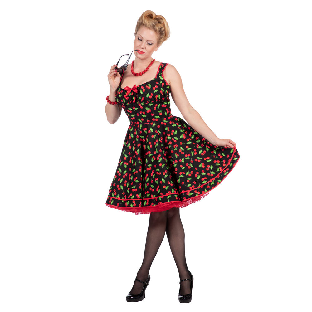 Premium-Line Damen-Kleid Rockabilly Cherry, Gr. 38