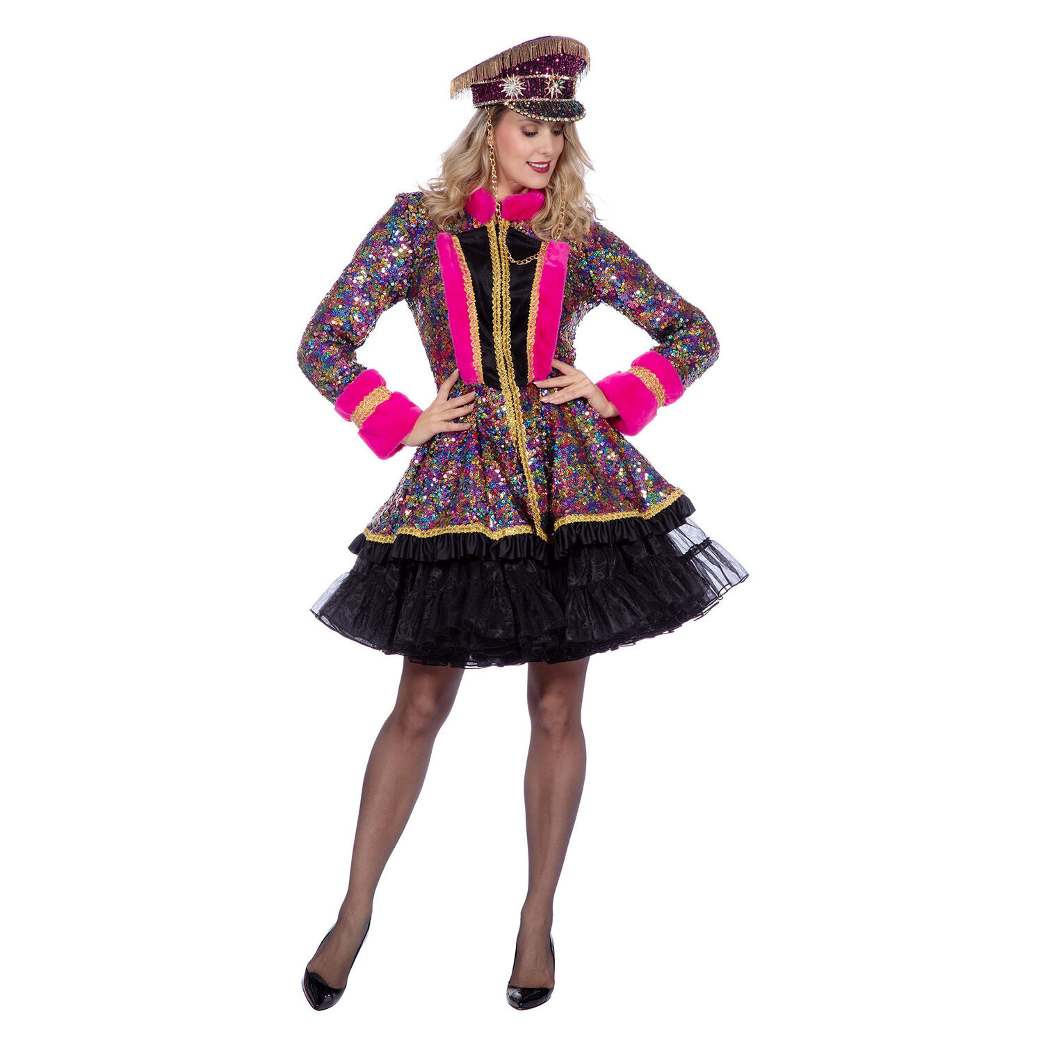 NEU Damen-Kostm Luxus Pailletten-Jacke, mehrfarbig, Gr. 36