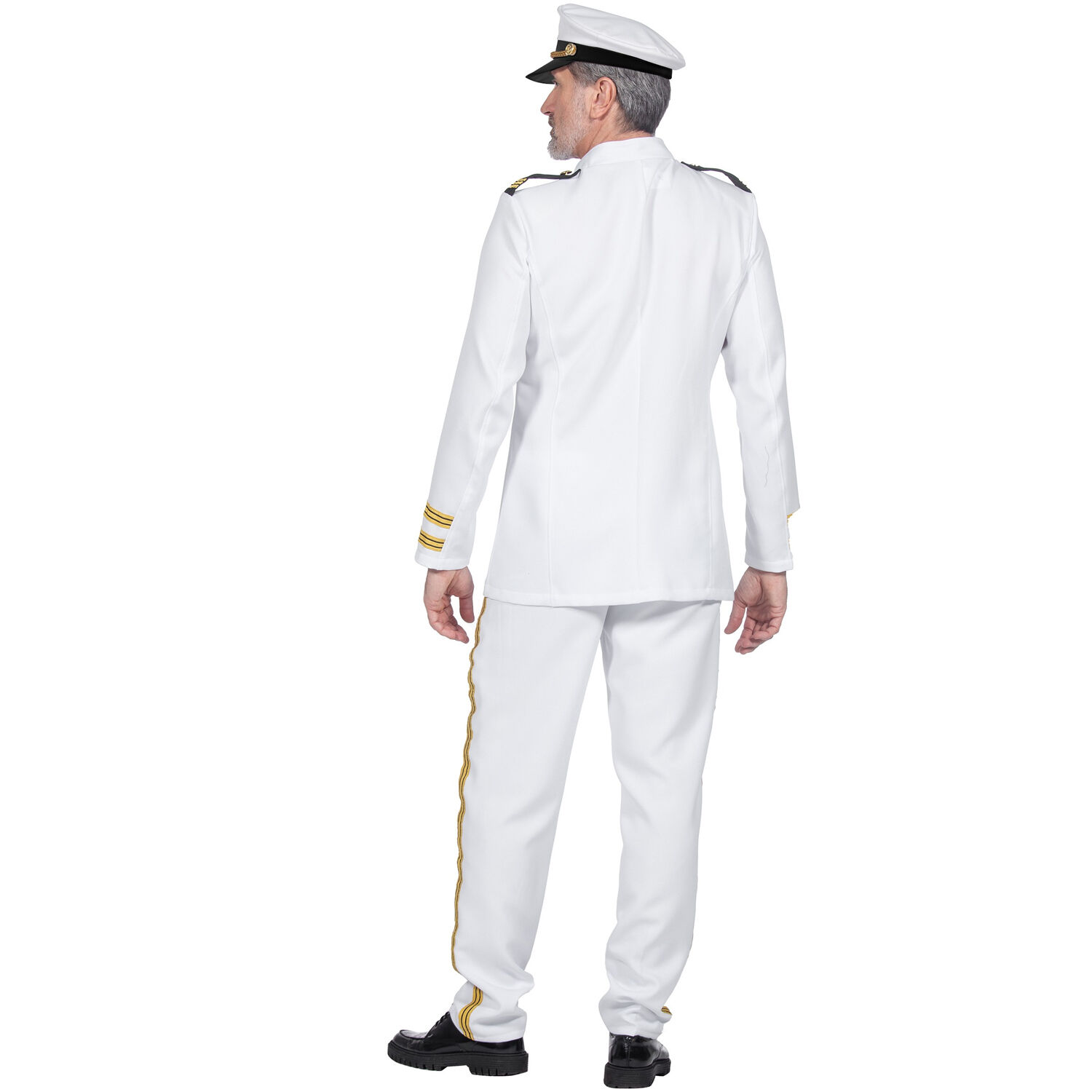 NEU Herren-Kostm Navy-Offizier oder Kapitn, Hose und Oberteil, wei, Gr. S Bild 3