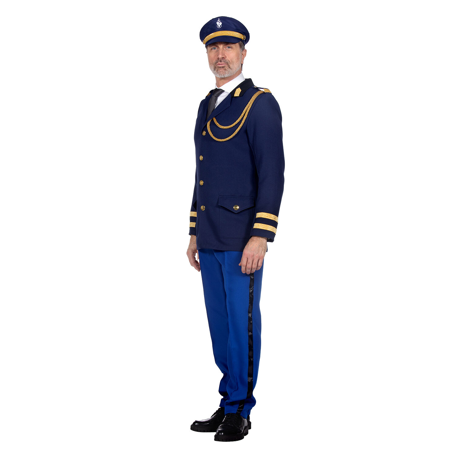 NEU Herren-Kostm Luxus-Pilot, mit Jacke und Hose, schwarz, Gr. S Bild 3