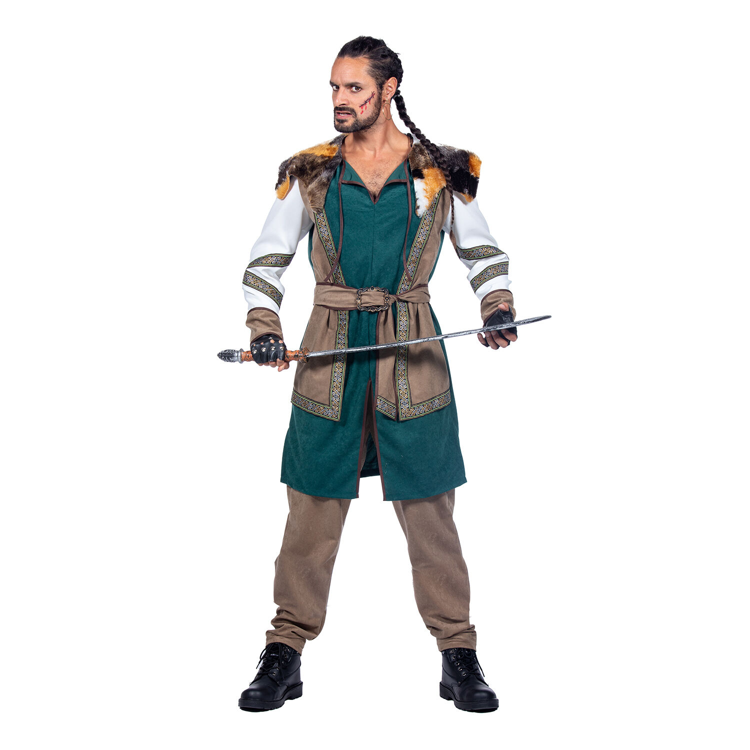 NEU Herren-Kostm Wikinger-Krieger inkl. Oberteil, Hose und Grtel, Gr. S